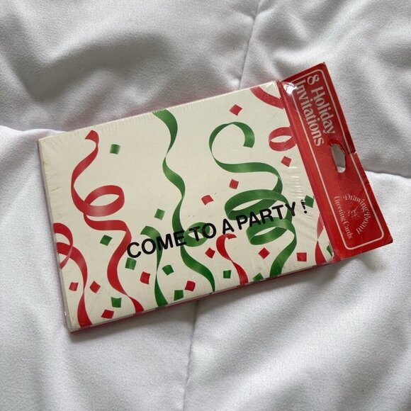 NEW Christmas Holiday Invitations Envelopes Vintage 80s 90s (24) Junk Journal - Picture 2 of 7